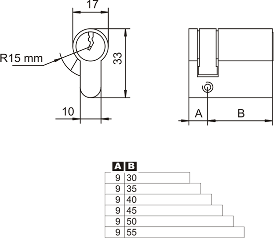 Picture of LOB Wkadka jednostronna nikiel 30x9mm 1szt. WJ54