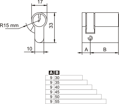 Picture of LOB Wkadka jednostronna nikiel 35x9mm 1szt. WJ54