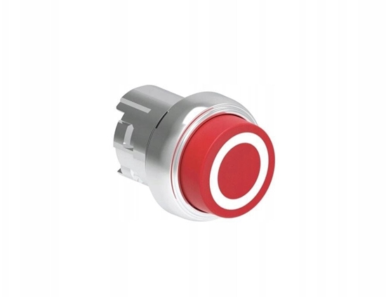Picture of Lovato Electric Metalowy przycisk fi22mm wystajcy samoczynny powrót z symbolem 0 czerwony LPSB2104
