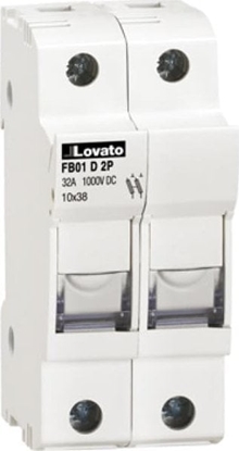Attēls no Lovato Electric Podstawa bezpiecznikowa DC PV 2P 32A 1000V 10x38mm FB01D2P