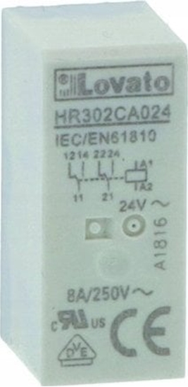 Picture of Lovato Electric Przekanik miniaturowy, sterowanie 110VAC, 2C/O, 10A, do gniazd HR5XS2