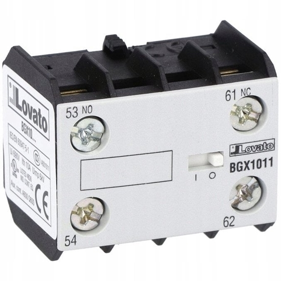 Picture of Lovato Electric Zestyki akcesoria pomocnicze do styczników monta czoowy 11BG... 11BGX1011