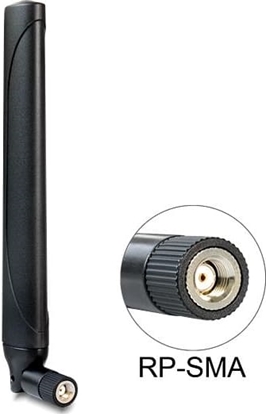 Attēls no LTE RP-SMA antena ar elastīgu savienojumu, melna