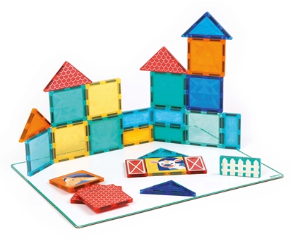 Picture of Ludi LUDI magnetinis konstruktorius Gospodarstwo 2D/3D su pagrindu, 27 vnt., 210 m.