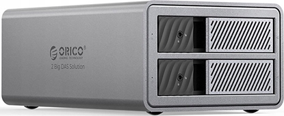 Picture of Macierz dyskowa na 2 dyski RAID 2,5"/3.5" SATA HDD/SSD - szara