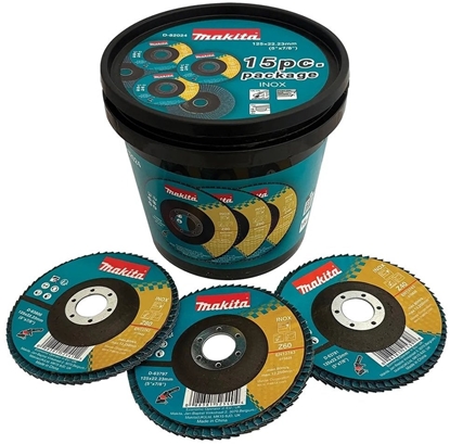 Picture of MAKITA CIERNICA LISTKOWA ZESTAW 15szt P40/P60/P80 WIADERKO