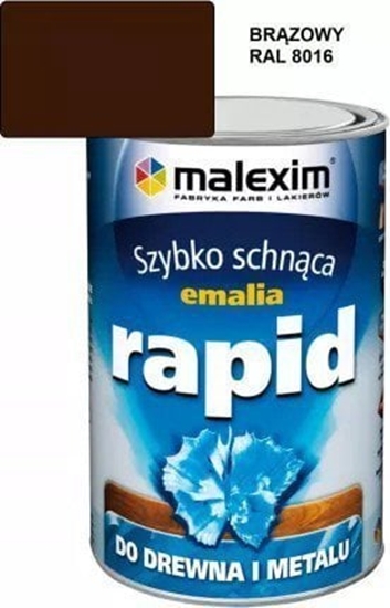 Изображение MALEXIM SZYBKO SCHNCA EMALIA ALKIDOWA RAPID BRZOWY 8016 0.7L (1 SZT)
