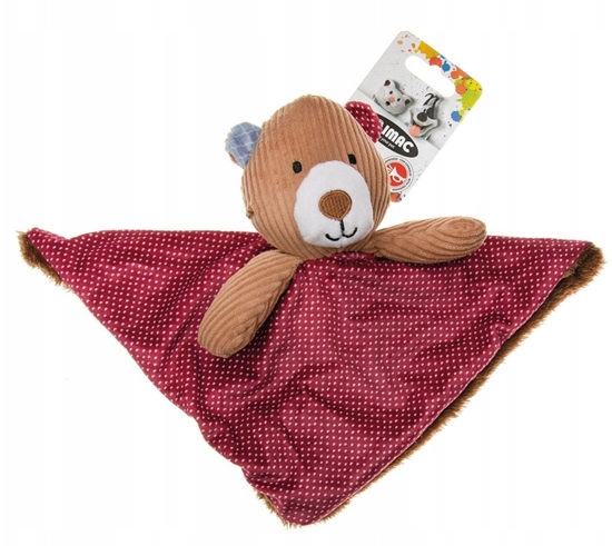 Picture of Mata ze misiem, zabawka, dla psa, plusz, 23x22x9,5 cm, z piszczak