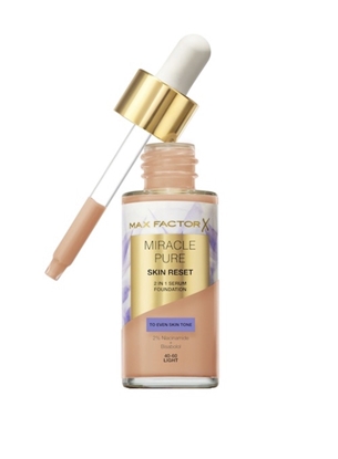 Attēls no Max Factor Miracle Pure Skin Reset 2in1 Serum Foundation 40-60 Light 30ml