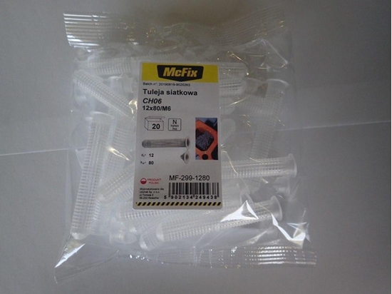 Picture of MCFIX TULEJA SIATKOWA PLASTIKOWA DO YWIC 12*80MM 20SZT