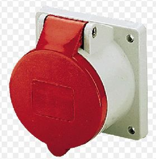 Изображение Mennekes Gniazdo tablicowe proste czerwone 32A 400V IP44 (MEN3451)