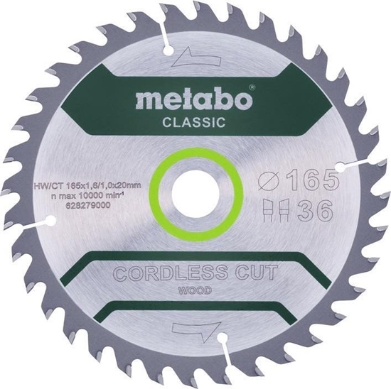 Picture of Metabo METABO PIA TARCZOWA HW/CT 165x20x36z    CORDLESS CUT WOOD CLASSIC