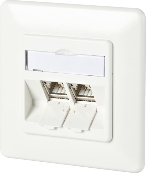 Picture of Metz Connect C6Amodul 2 Port 180°M UP-Dose, reinweiß RAL9010