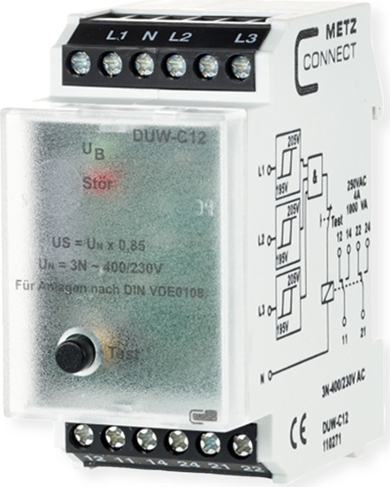 Изображение Metz Connect DUW-C12 Dreiphasen-Überwachungsrelais