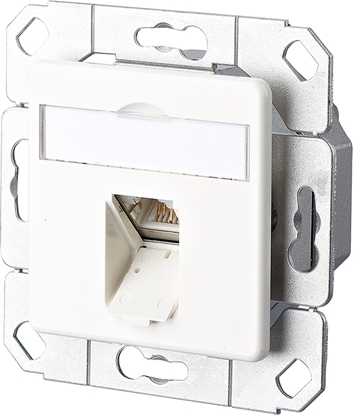 Picture of Metz Connect E-DAT C6 1 port flush mounted trunking installation, pure white