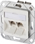 Picture of Metz Connect E-DAT modul 2 port flush mounted trunking installation Cat.6A, pure white