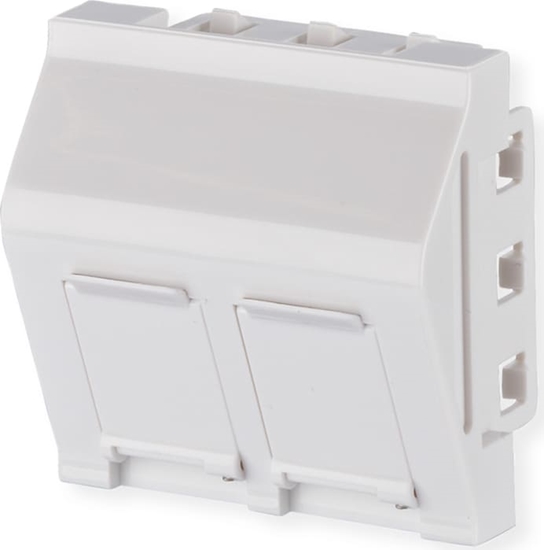 Picture of Metz Connect Keystone Anschlussdose 45x45 mm, 2 Port unbestückt, reinweiß RAL 9010