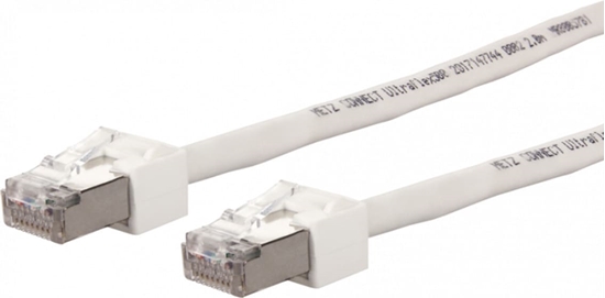 Picture of Metz Connect Patchkabel Kat.6 (Class E) S/FTP, Ultraflex500 VoIP, AWG 26, LSOH, weiß, 0,5 m