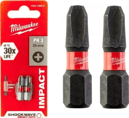 Picture of Milwaukee BIT SHOCKWAVE PH3 25MM 2 SZT.