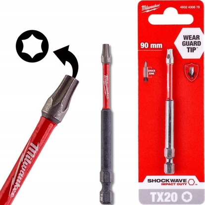Изображение Milwaukee BIT SHOCKWAVE TX20 90MM-1SZT.