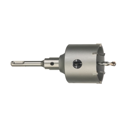 Attēls no Kroņurbis ar kātu un centrēšanas urbi Milwaukee; SDS-plus; 68x50/182 mm