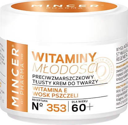 Изображение Mincer Pharma Witaminy Modoci Krem przeciwzmarszczkowy tusty 60+ nr 353 50ml