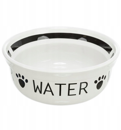 Attēls no Miska ceramiczna Water", dla psa, biao/czarna, 0.25 l/13 cm