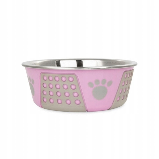 Изображение Miska, dla psa, fioletowa, nadruk apy, stal nierdzewna, antypolizgowa,17cm, 900m