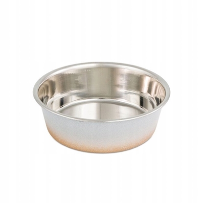 Изображение Miska,dla psa, szara, ze zotym brokatem, stal nierdzewna, 470ml