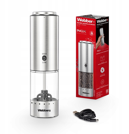 Picture of MYNEK DO PIEPRZU I SOLI ELEKTRYCZNY AKUMULATOROWY USB MYNEK DO SOLI