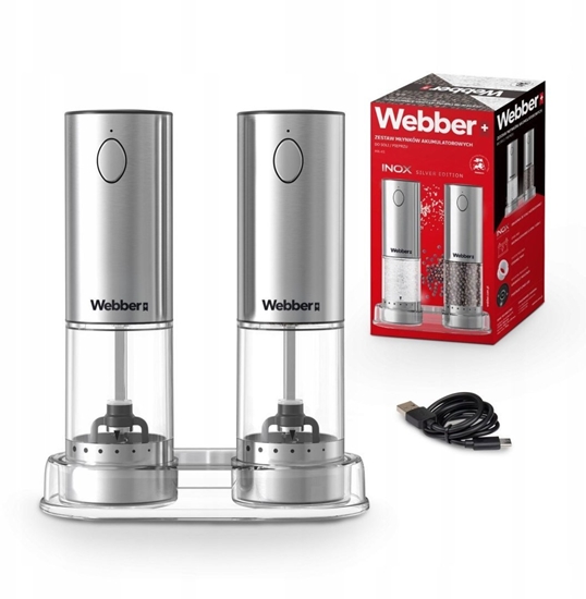 Picture of MYNEK DO PIEPRZU I SOLI ELEKTRYCZNY AKUMULATOROWY USB MYNEK DO SOLI 2 SZT