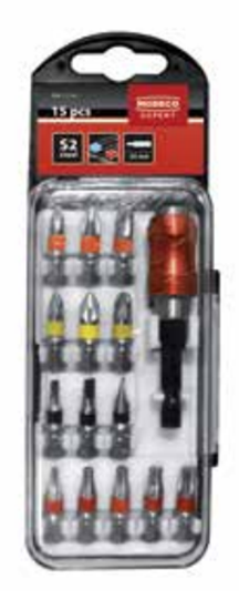 Picture of Modeco Komplet grotów 15 sztuk 25mm adapter MN-15-541