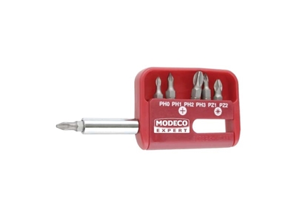 Picture of Modeco Komplet grotów 25mm PH0-PH3 i PZ1-PZ2 + uchwyt - MN-15-502