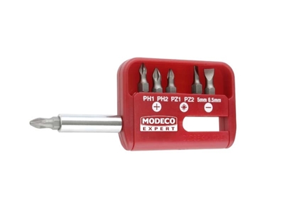 Picture of Modeco Komplet grotów 25mm PH1-PH2, PZ1-PZ2 i paskich 5 -6,5mm + uchwyt 7szt. - MN-15-501