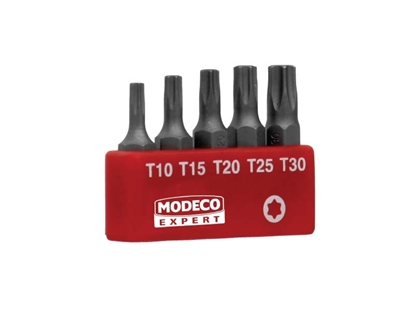Picture of Modeco Komplet grotów Torx 25mm T10-T30 5szt. (MN-15-515)