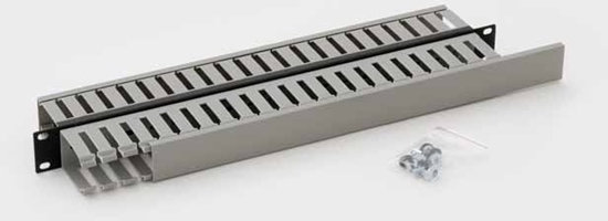 Изображение Molex PN TRITON 19" panel wywaajcy 1U dwustronna listwa plastikowa szara