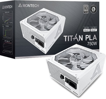 Picture of Montech Titan PLA 750W - 80 PLUS & Cybenetics Platinum, modular, PCIe 5.1 - 750 Watt, weiß
