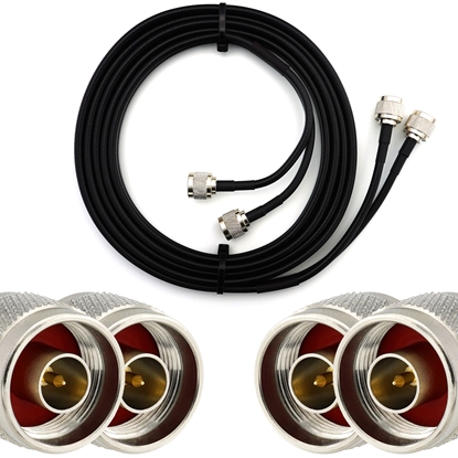 Picture of N Male to N Male 1m Twin Coaxial Cable — HF240 (LMR240 equivalent)