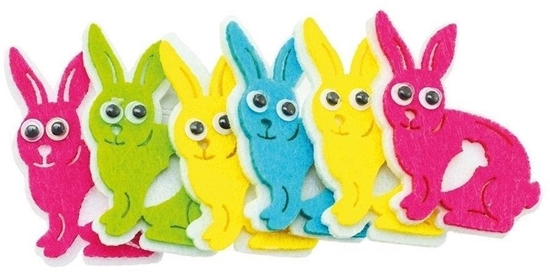 Picture of Naklejki z filcu zajczki 6szt EDUKAMP