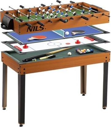 Изображение Nils Extreme Stó do gry 4w1 bilard/pikarzyki/cymbergaj/tenis SDM uniwersalny