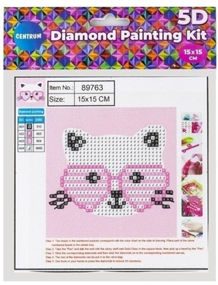 Изображение Norimpex Diamentowa mozaika 5D - Kot 15x15 89763