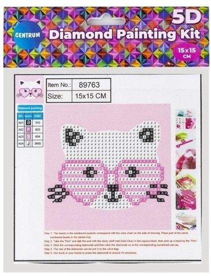 Изображение Norimpex Diamentowa mozaika 5D - Kot 15x15 89763