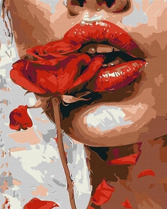 Picture of Norimpex Malowanie po numerach - Dziewczyna z ró± 40x50cm