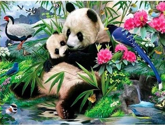 Picture of Norimpex Mozaika diamentowa 5D - Panda 40x30cm