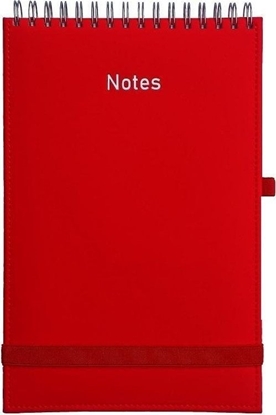 Picture of Notes A5 Vivella na spirali z gumk czerwony