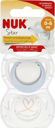 Picture of NUK SMOCZEK USP 2EL 0-6M STAR NIE/BI10730691 1/6