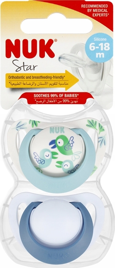 Picture of NUK SMOCZEK USP 2EL 6-18M STAR N/BIA10736726 1/6