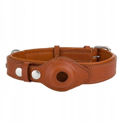 Picture of Obroa skórzana, L: 40-54 cm/30 mm, brzowy, z miejscem na lokalizator