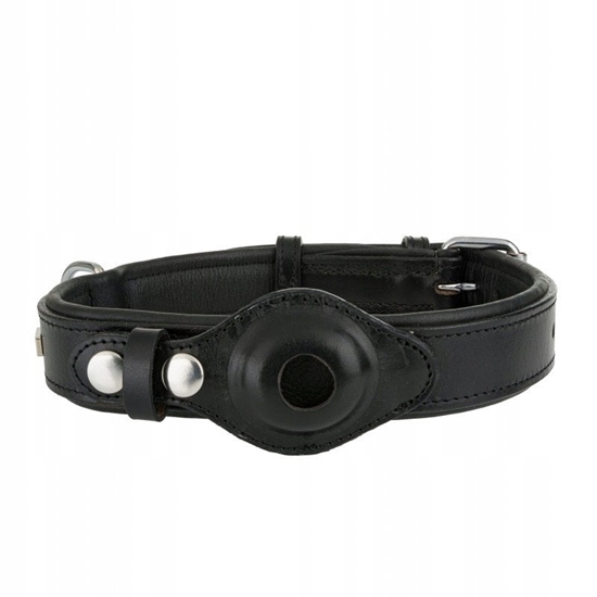 Picture of Obroa skórzana, L: 40-54 cm/30 mm, czarny, z miejscem na lokalizator