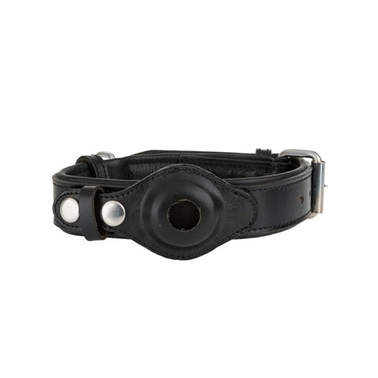 Picture of Obroa skórzana, S: 33-44 cm/30 mm, czarny, z miejscem na lokalizator